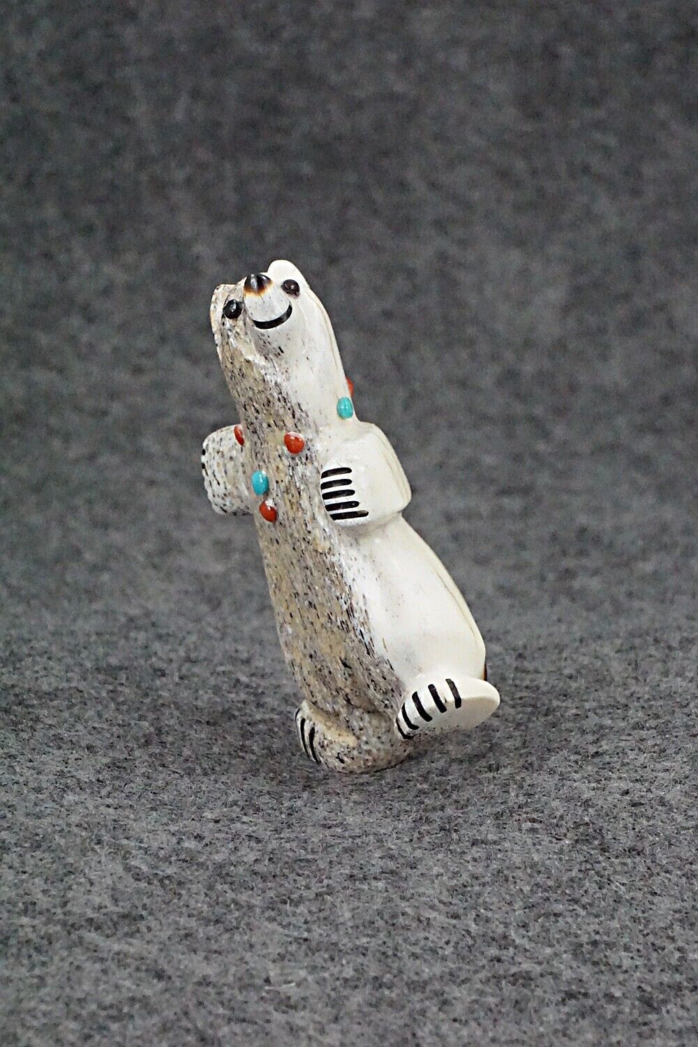 Dancing Bear Zuni Fetish Carving - Claudia Peina