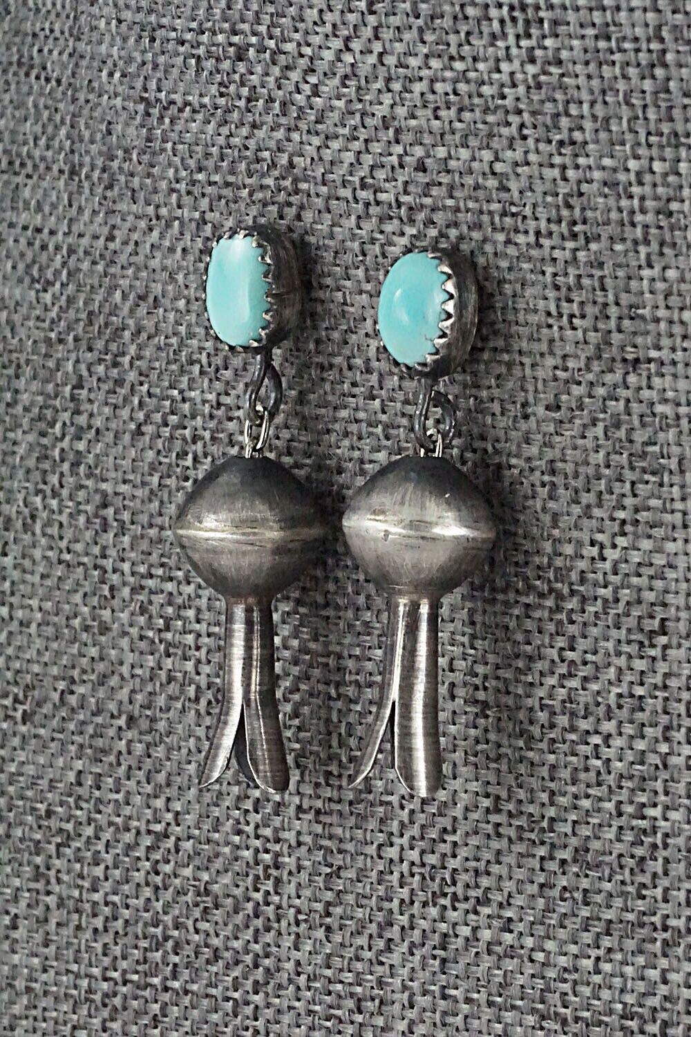 Turquoise & Sterling Silver Blossom Earrings - Shirley Lee