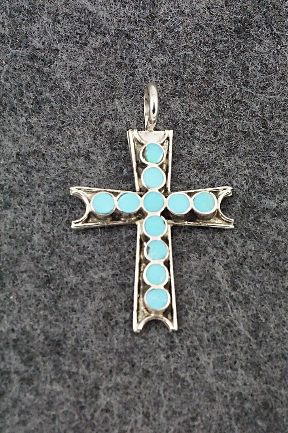 Turquoise & Sterling Silver Pendant - Vincent Abeita