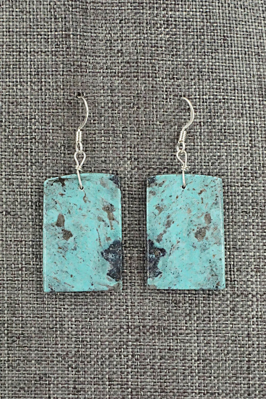 Turquoise & Sterling Silver Earrings - Joe Garcia