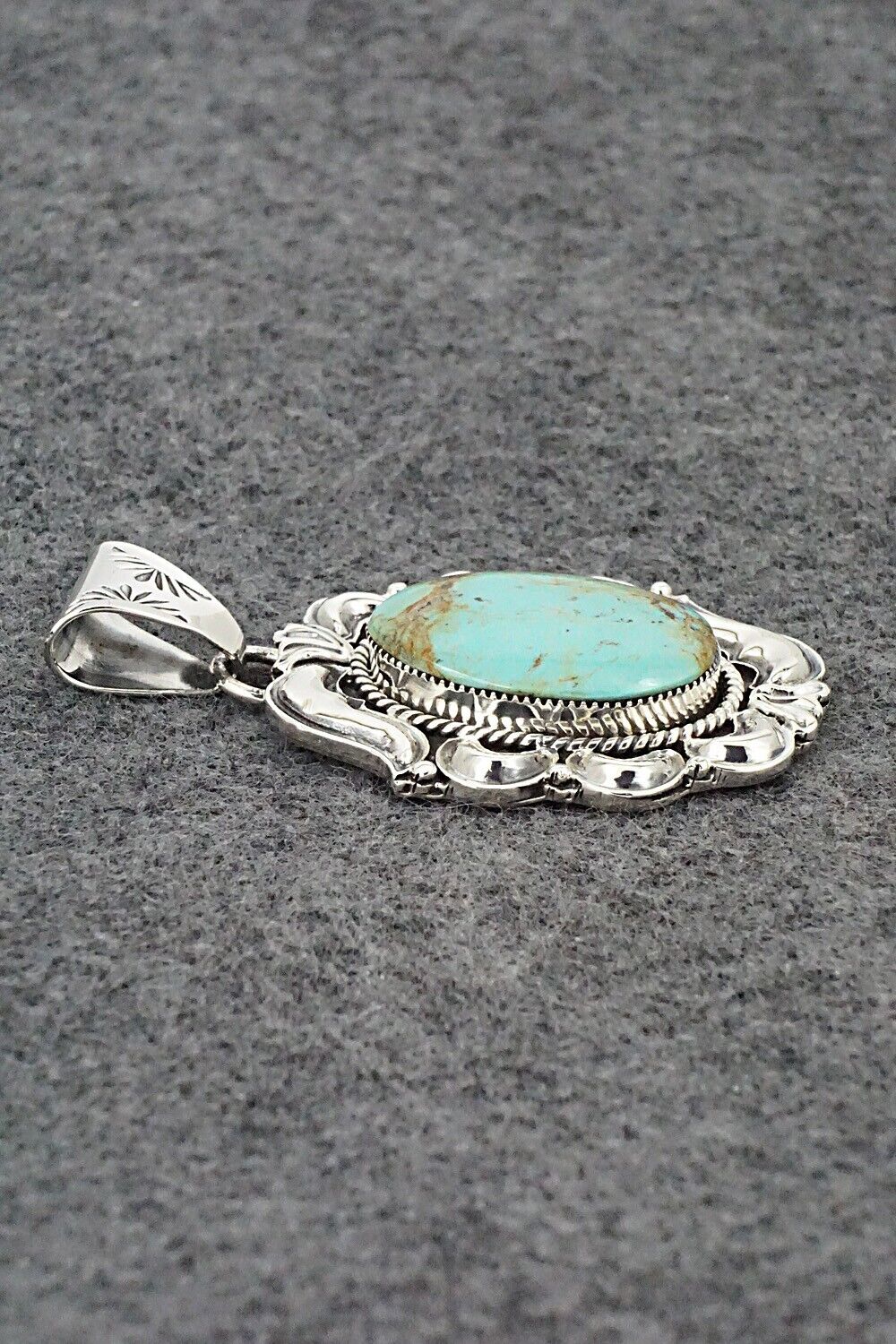 Turquoise & Sterling Silver Pendant - Harold Becenti