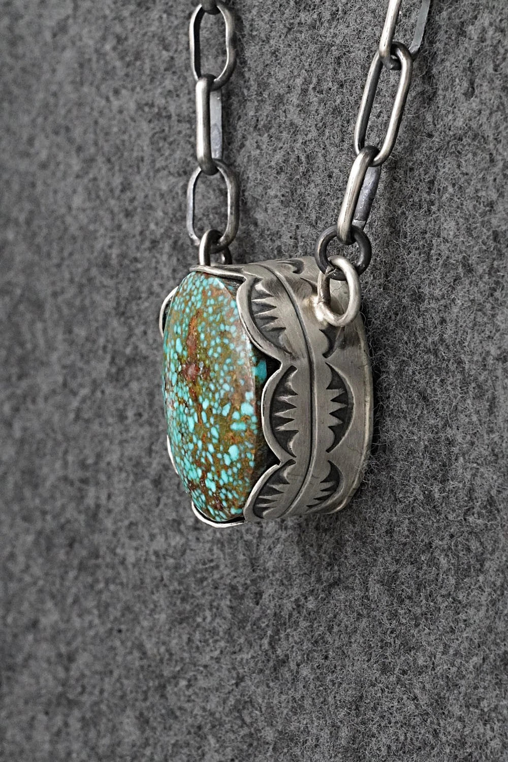 Turquoise & Sterling Silver Necklace - Paul Livingston