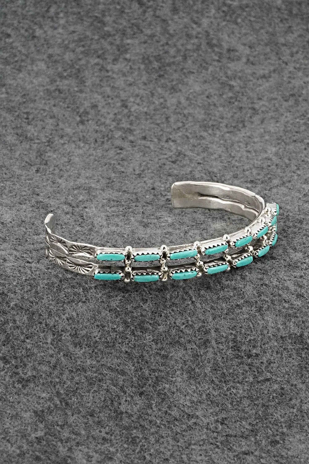 Turquoise & Sterling Silver Bracelet - Murray Hannaweeka