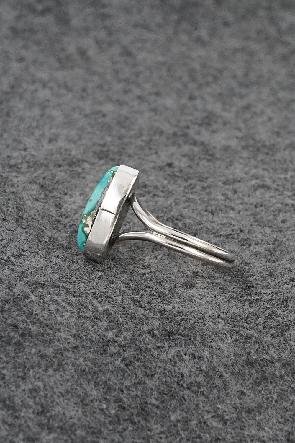 Turquoise & Sterling Silver Ring - Rosemary Saunders - Size 9