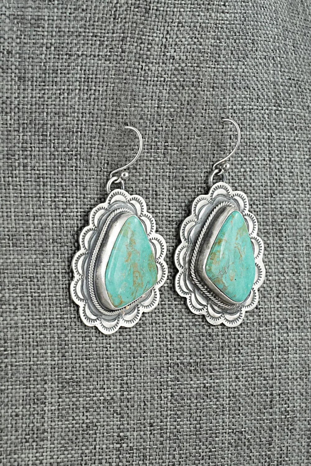 Turquoise & Sterling Silver Earrings - Bobby Johnson