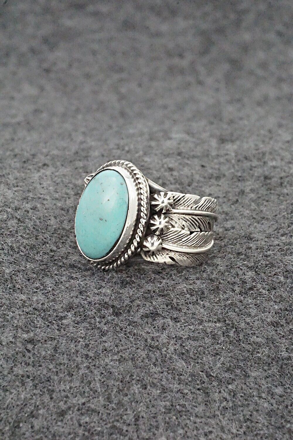 Turquoise & Sterling Silver Ring - Grace Kenneth - Size 7