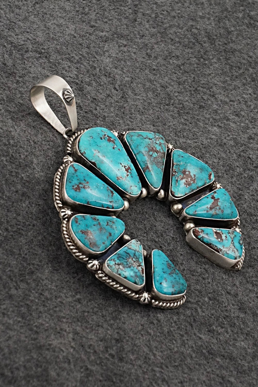 Turquoise & Sterling Silver Naja Pendant - Kathleen Livingston
