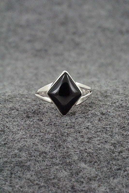 Onyx & Sterling Silver Ring - Letricia Largo - Size 7.25