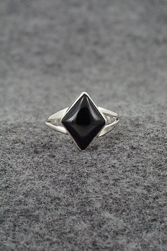 Onyx & Sterling Silver Ring - Letricia Largo - Size 8.25