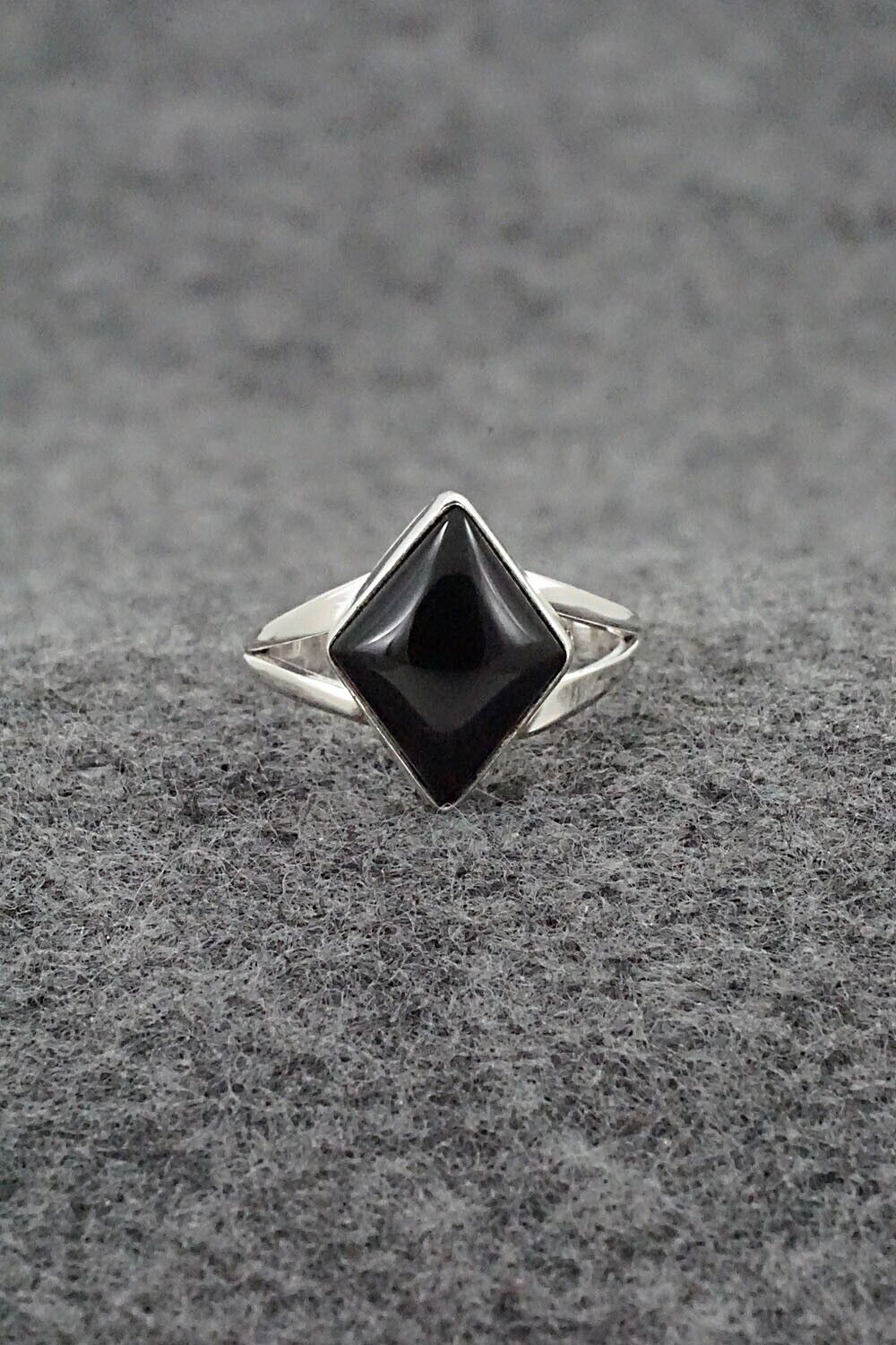 Onyx & Sterling Silver Ring - Letricia Largo - Size 8