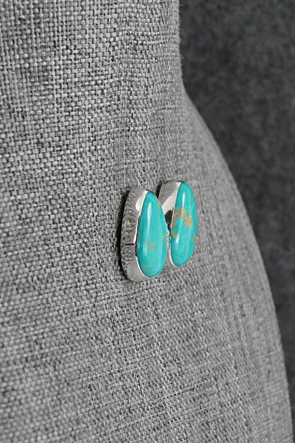 Turquoise & Sterling Silver Earrings - Rosemary Saunders