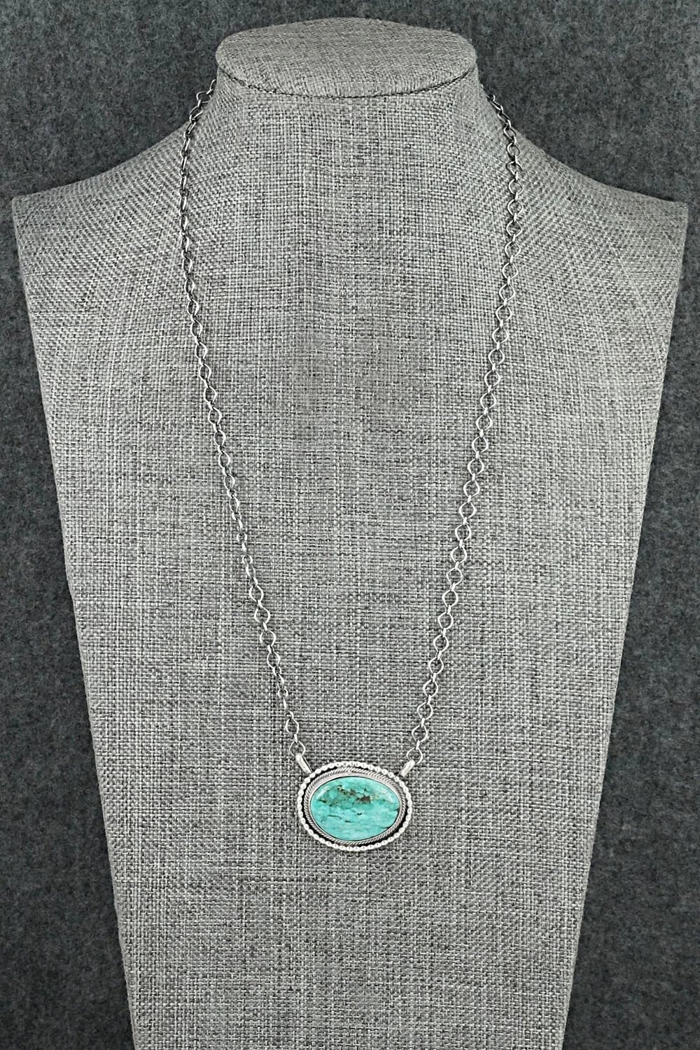 Turquoise & Sterling Silver Necklace - Darrin Livingston