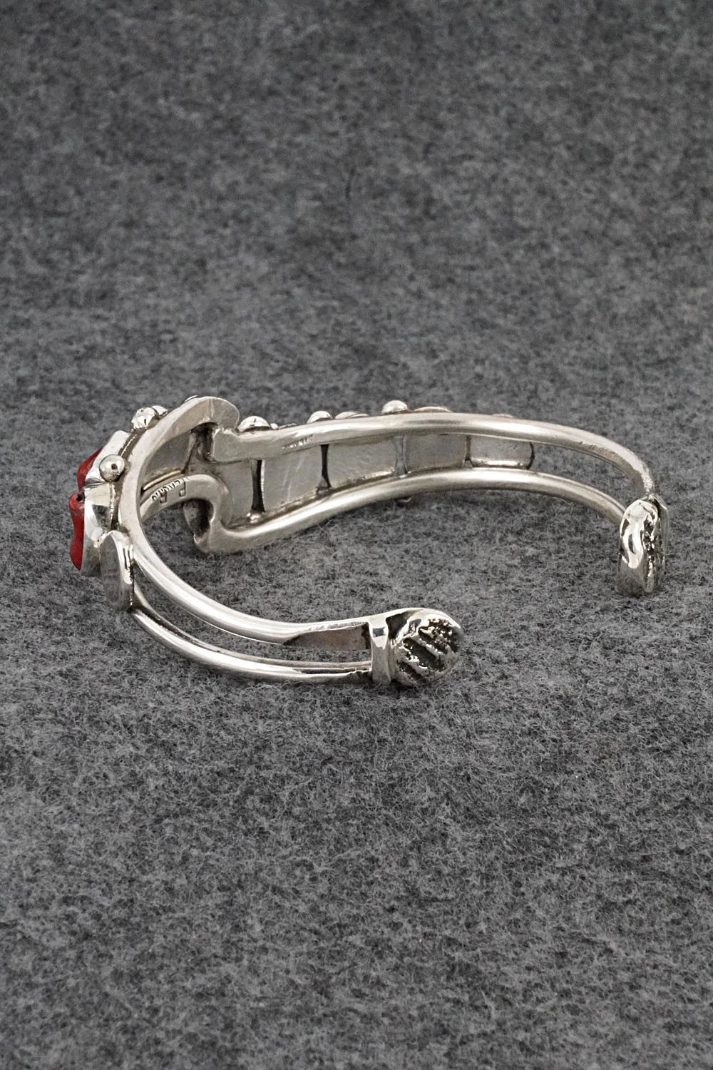Coral & Sterling Silver Bracelet - Priscilla Reeder
