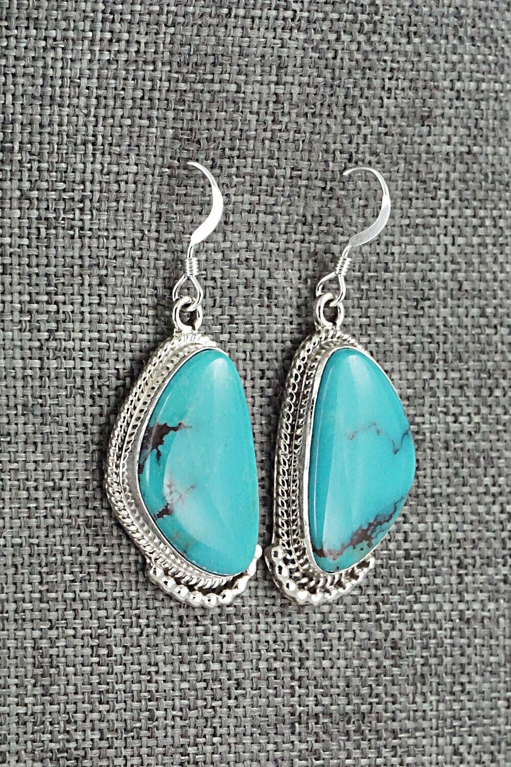 Turquoise & Sterling Silver Earrings - Verley Betone
