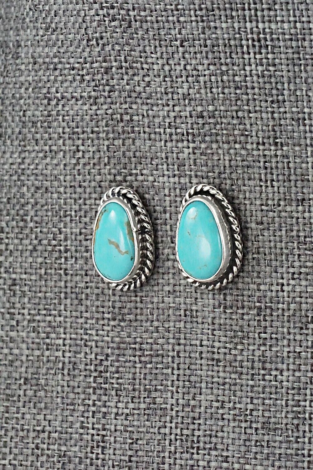 Turquoise & Sterling Silver Earrings - Marco Begaye