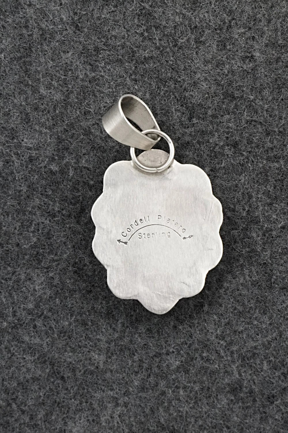 Turquoise & Sterling Silver Pendant - Cordell Platero