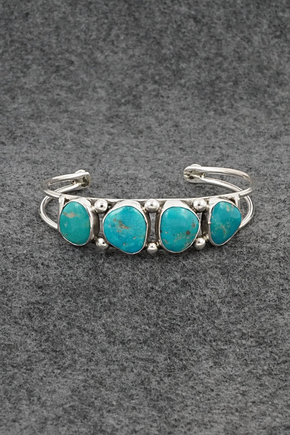 Turquoise & Sterling Silver Bracelet - Priscilla Reeder