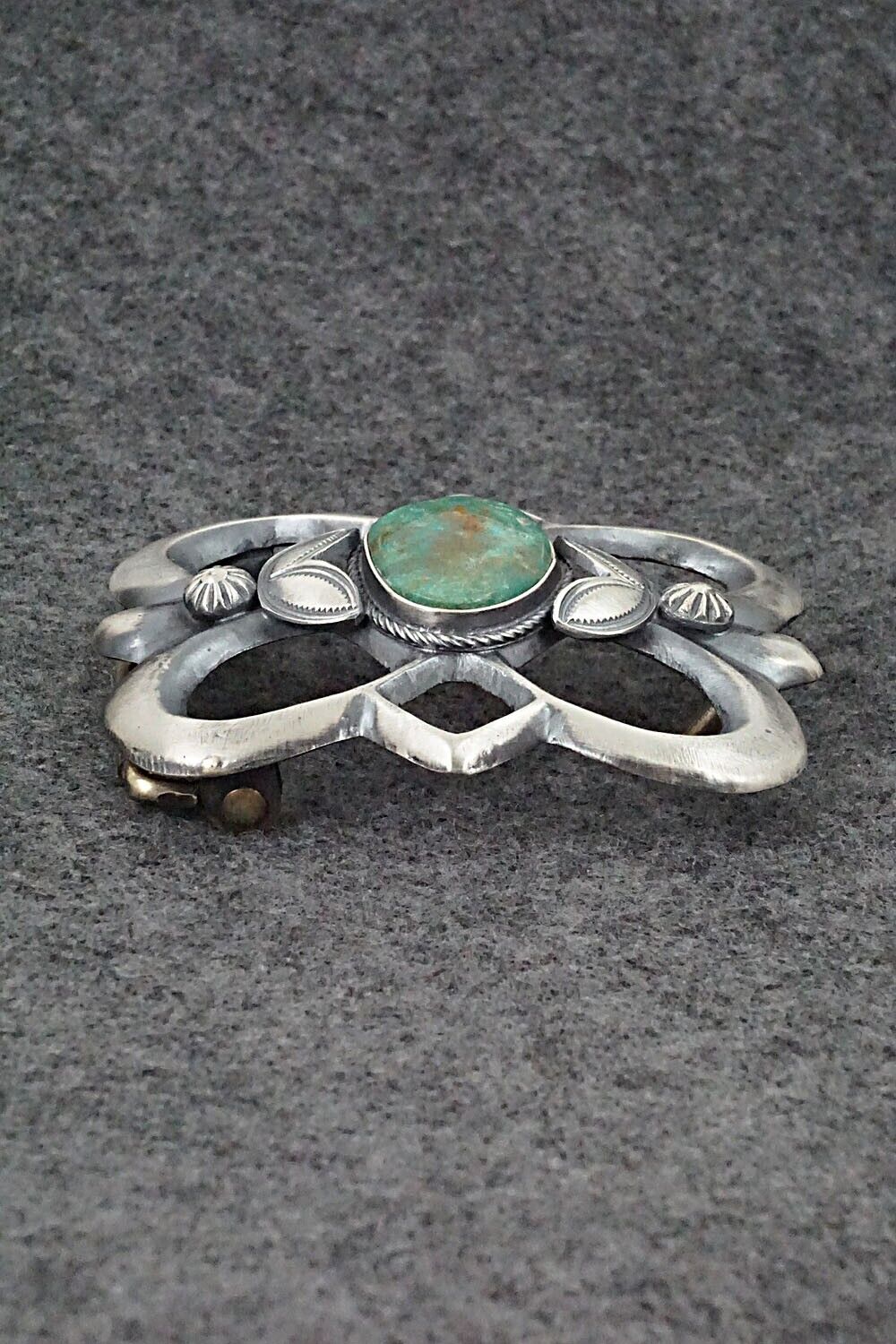 Turquoise & Sterling Silver Belt Buckle - Henry Morgan