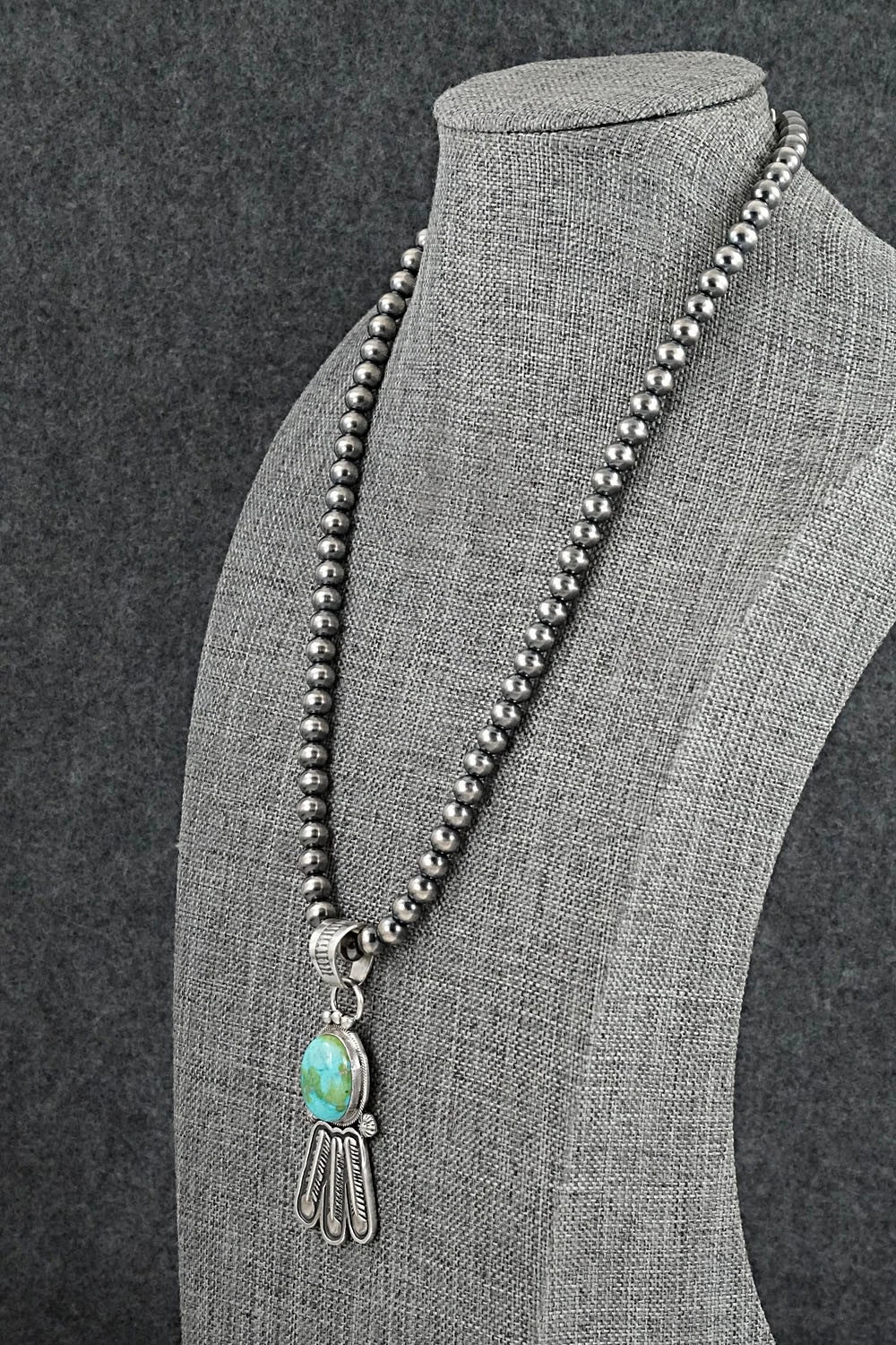 Turquoise & Sterling Silver Necklace - Verley Betone