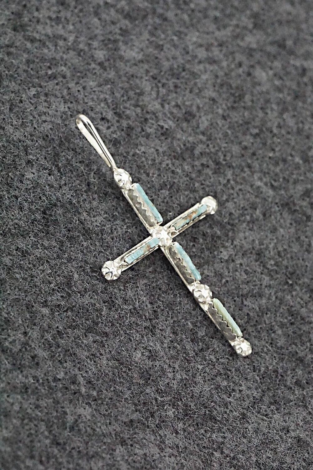 Turquoise & Sterling Silver Pendant - Diana Bellson