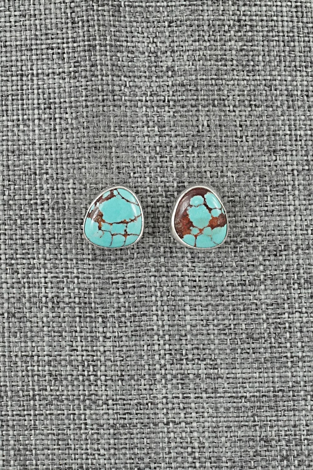 Turquoise & Sterling Silver Earrings - Eugene Gruber