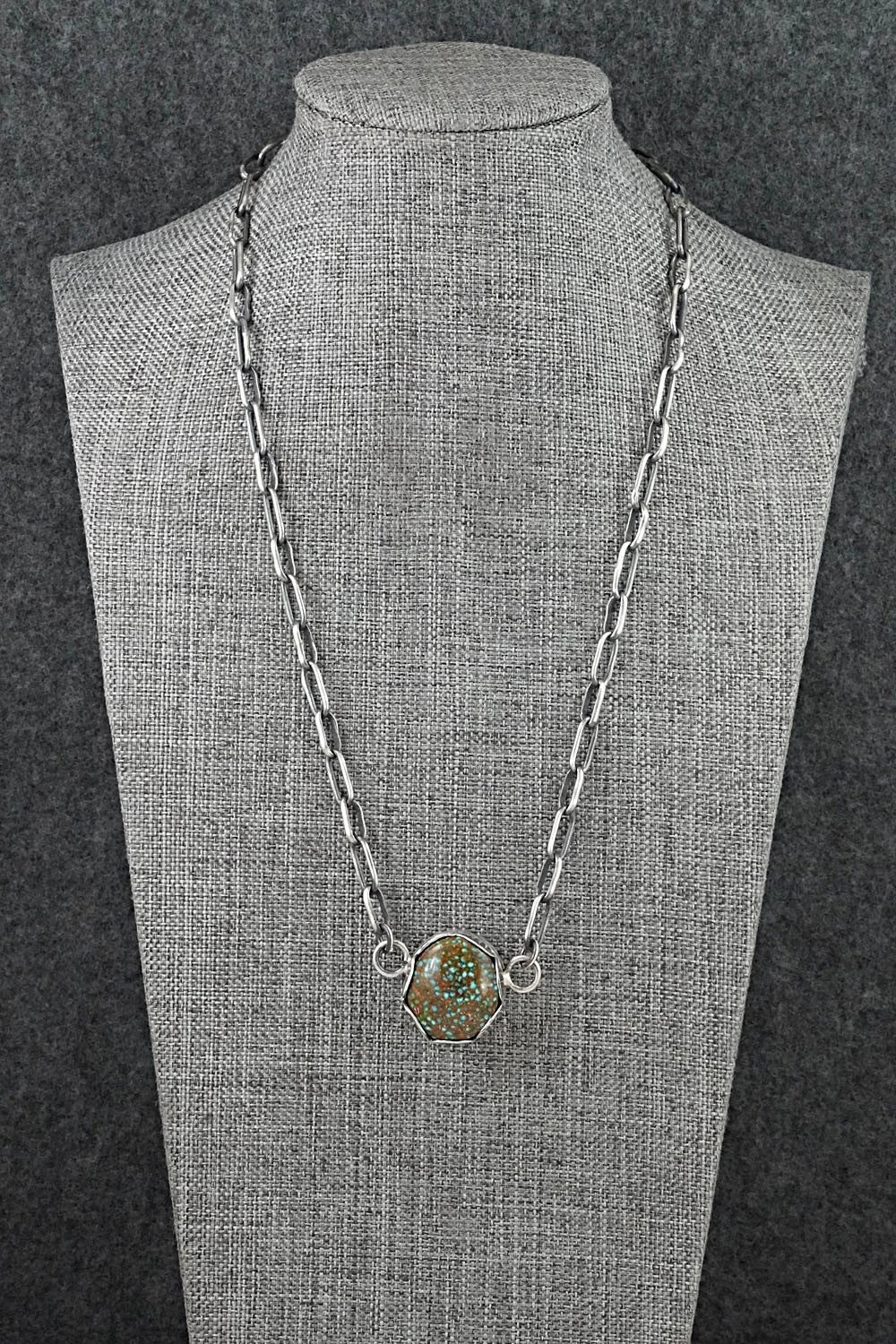 Turquoise & Sterling Silver Necklace - Paul Livingston