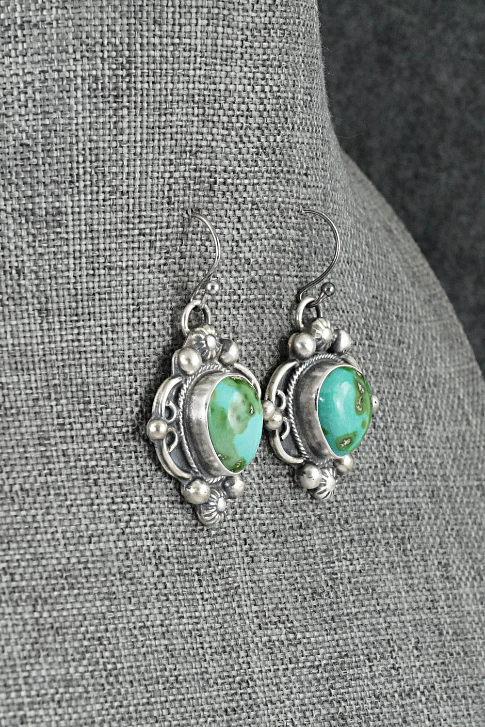 Turquoise & Sterling Silver Necklace and Earrings Set - Kathleen Livingston
