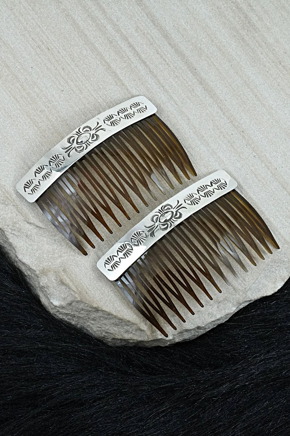 Sterling Silver Hair Combs - Bertha Begay