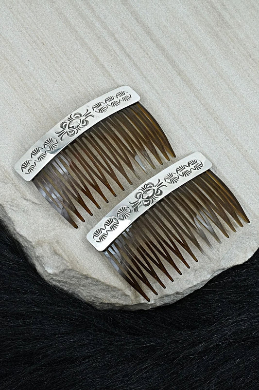 Sterling Silver Hair Combs - Bertha Begay
