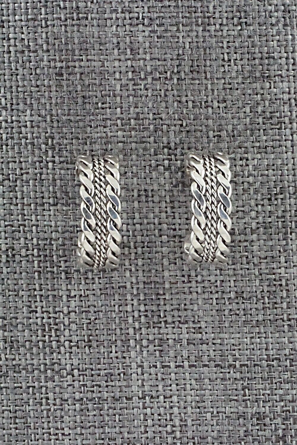 Sterling Silver Hoop Earrings - Elaine Tahe