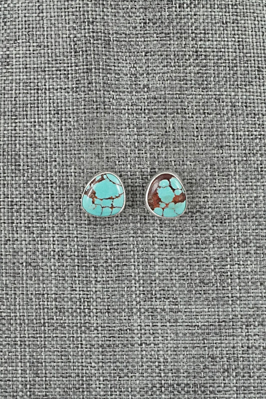Turquoise & Sterling Silver Earrings - Eugene Gruber