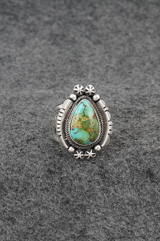 Turquoise & Sterling Silver Ring - Samuel Yellowhair - Size 7