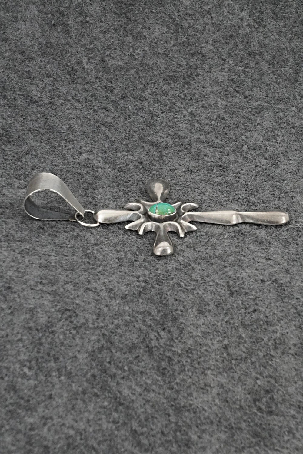 Turquoise & Sterling Silver Pendant - Eugene Gruber