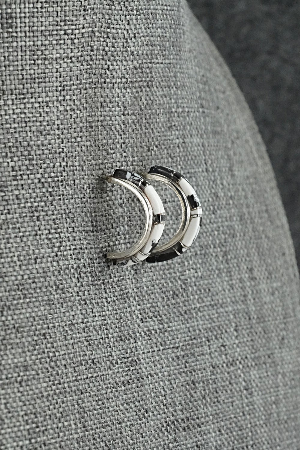 White Buffalo & Sterling Silver Earrings - Terrance Panteah