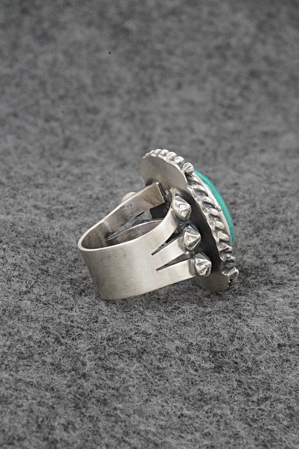Turquoise & Sterling Silver Ring - Darrin Livingston - Size 7