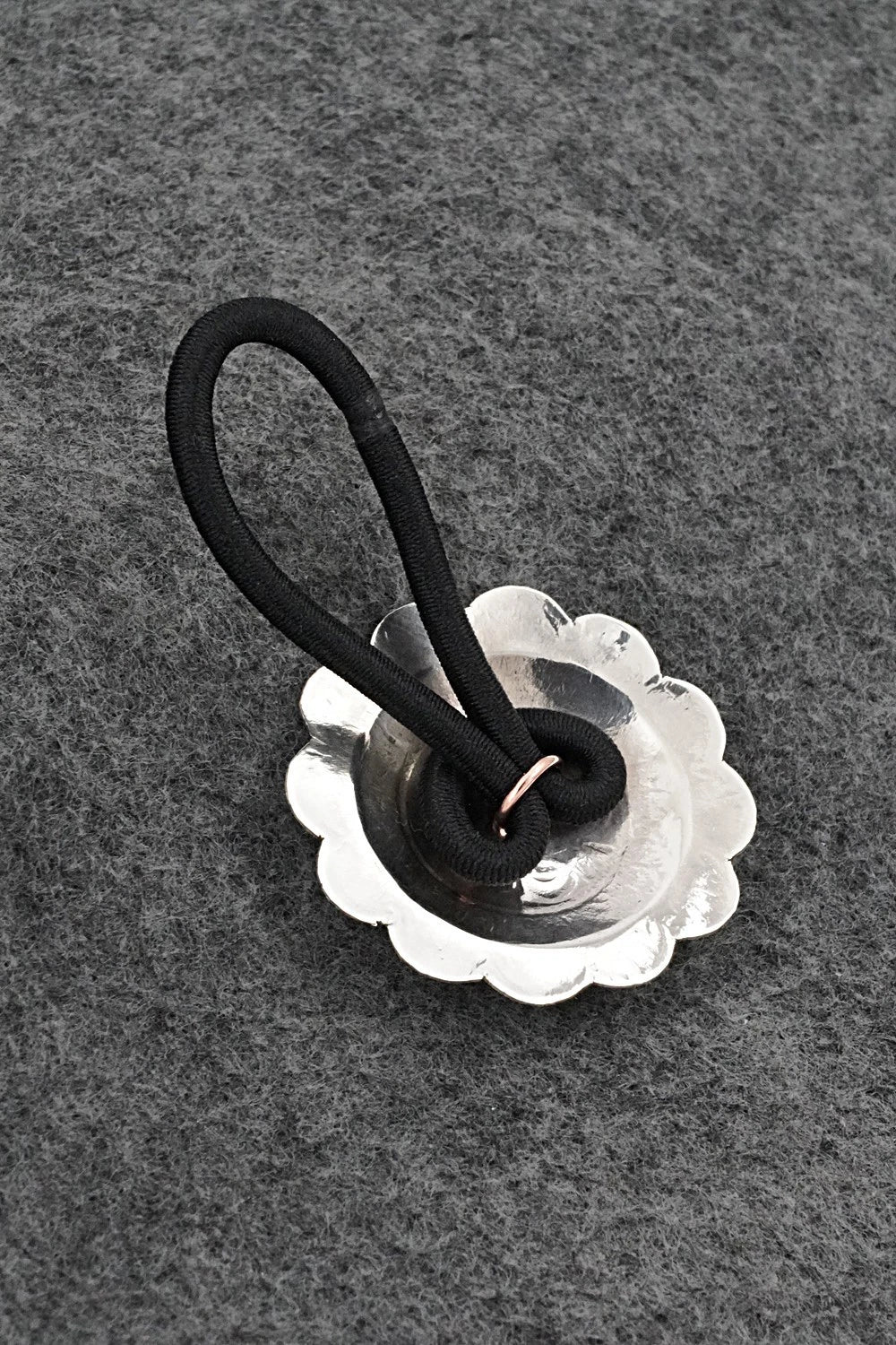 Turquoise & Sterling Silver Hair Tie - Bertha Begay