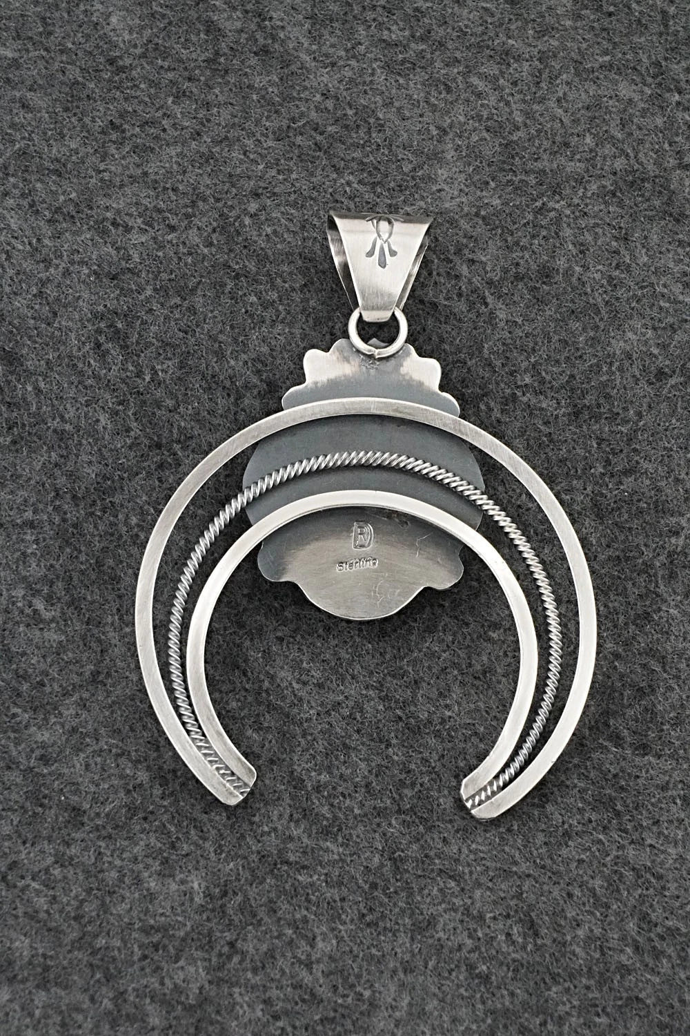 Turquoise & Sterling Silver Naja Pendant - Raymond Delgarito