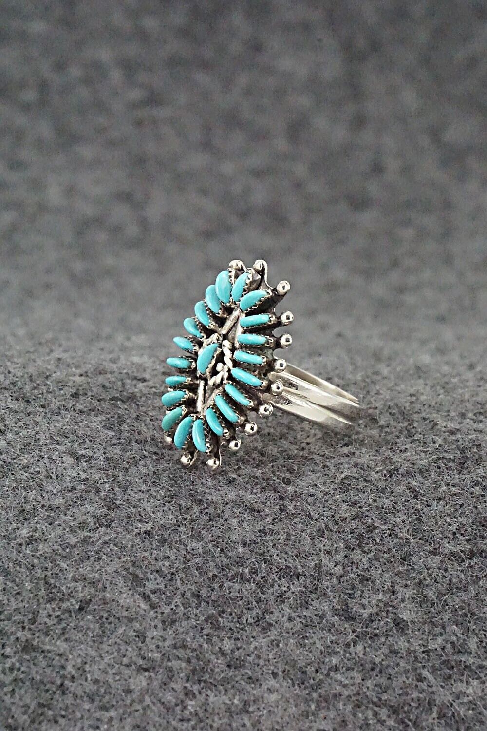 Turquoise & Sterling Silver Ring - Connie Wyaco - Size 6.5