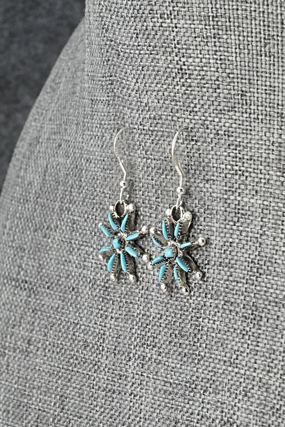 Turquoise & Sterling Silver Squash Blossom Set - Lorna Mahkee