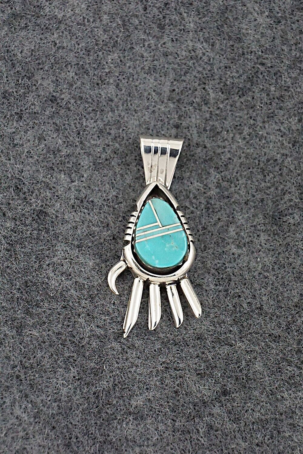 Turquoise & Sterling Silver Pendant - James Manygoats