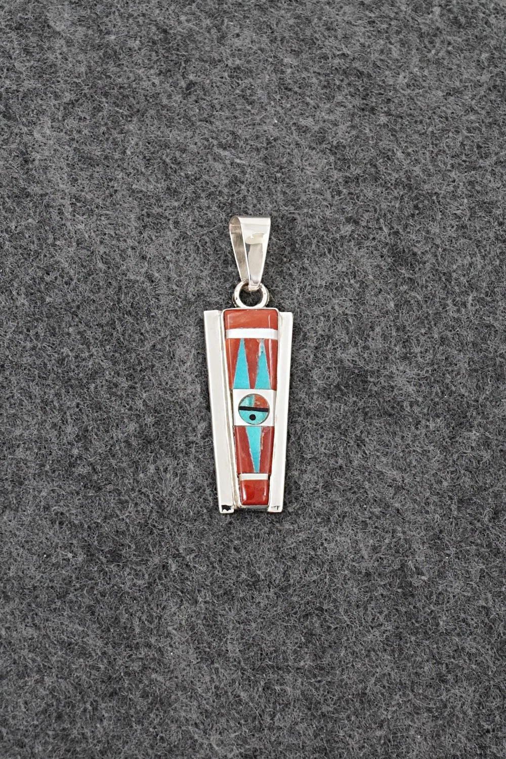 Multi Stone & Sterling Silver Pendant - Rayland Edaakie