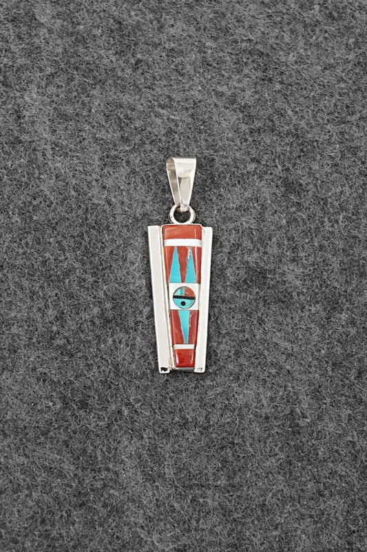 Multi Stone & Sterling Silver Pendant - Rayland Edaakie