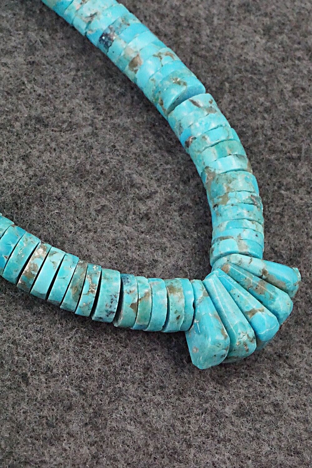 Turquoise & Sterling Silver Necklace - Lupe Lovato