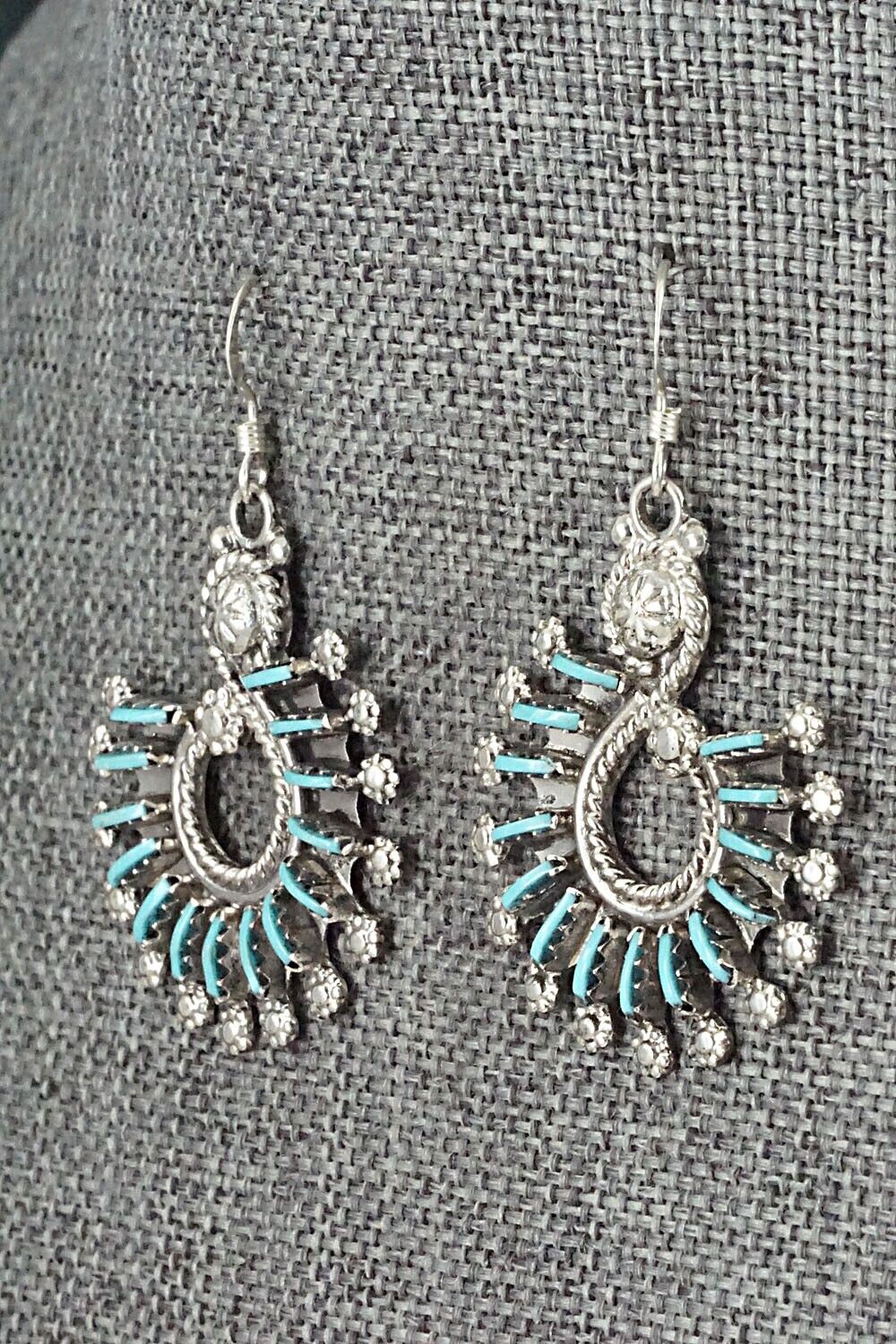 Turquoise & Sterling Silver Necklace Set - Kevin Leekity