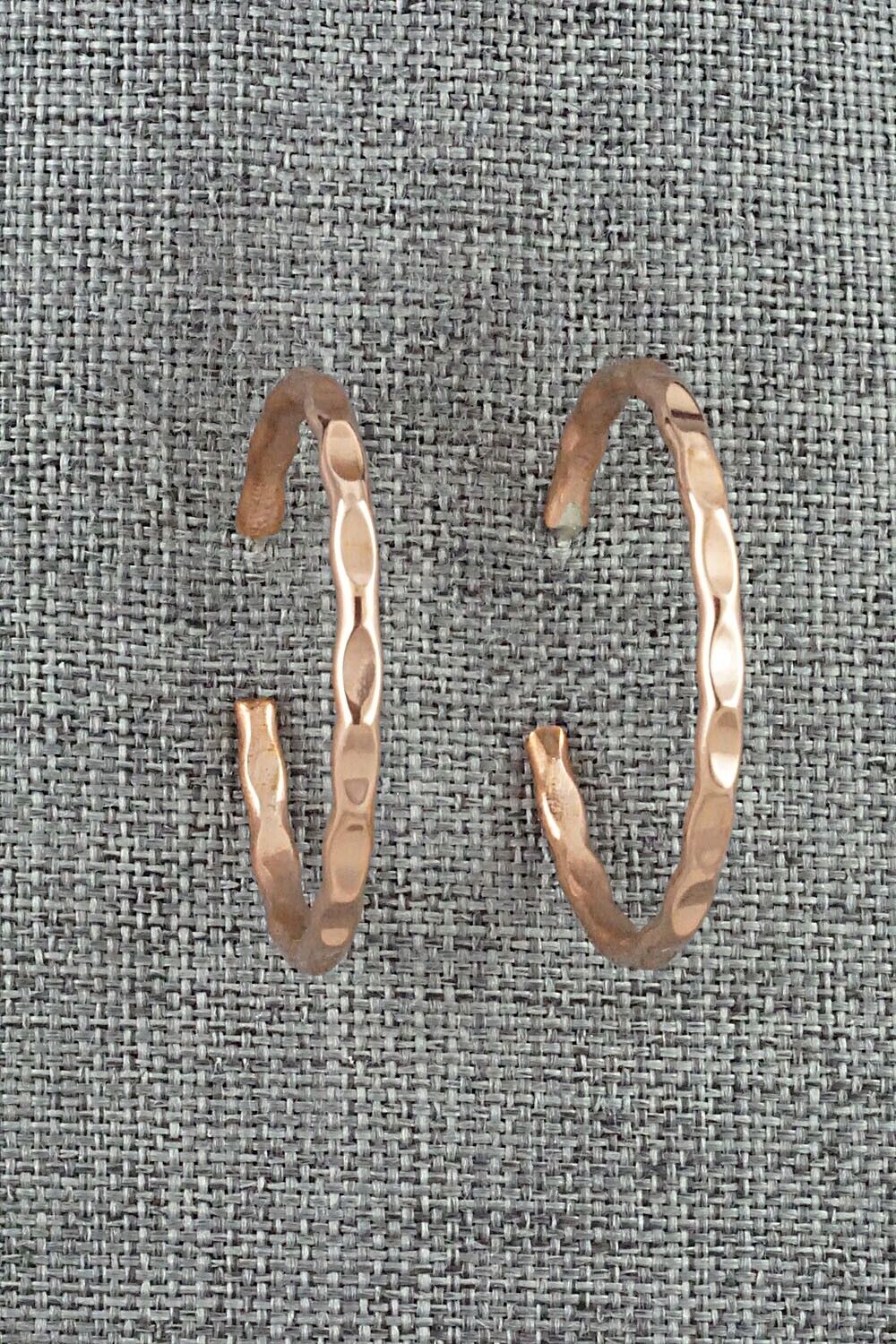 Copper Hoop Earrings - Elaine Tahe