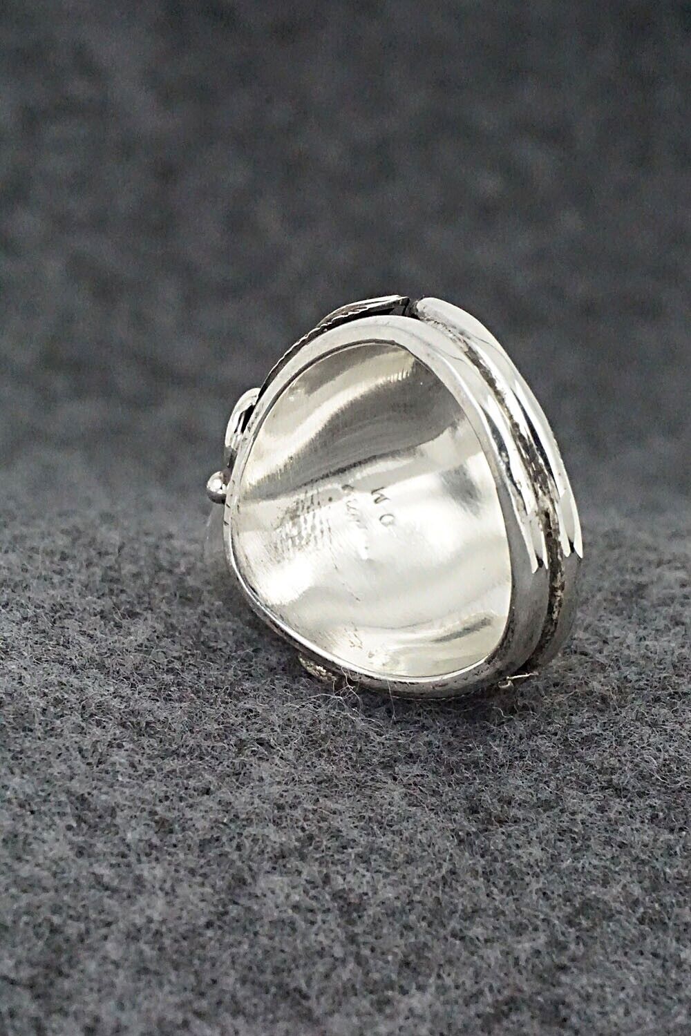 White Buffalo & Sterling Silver Ring - Davey Morgan - Size 11.75