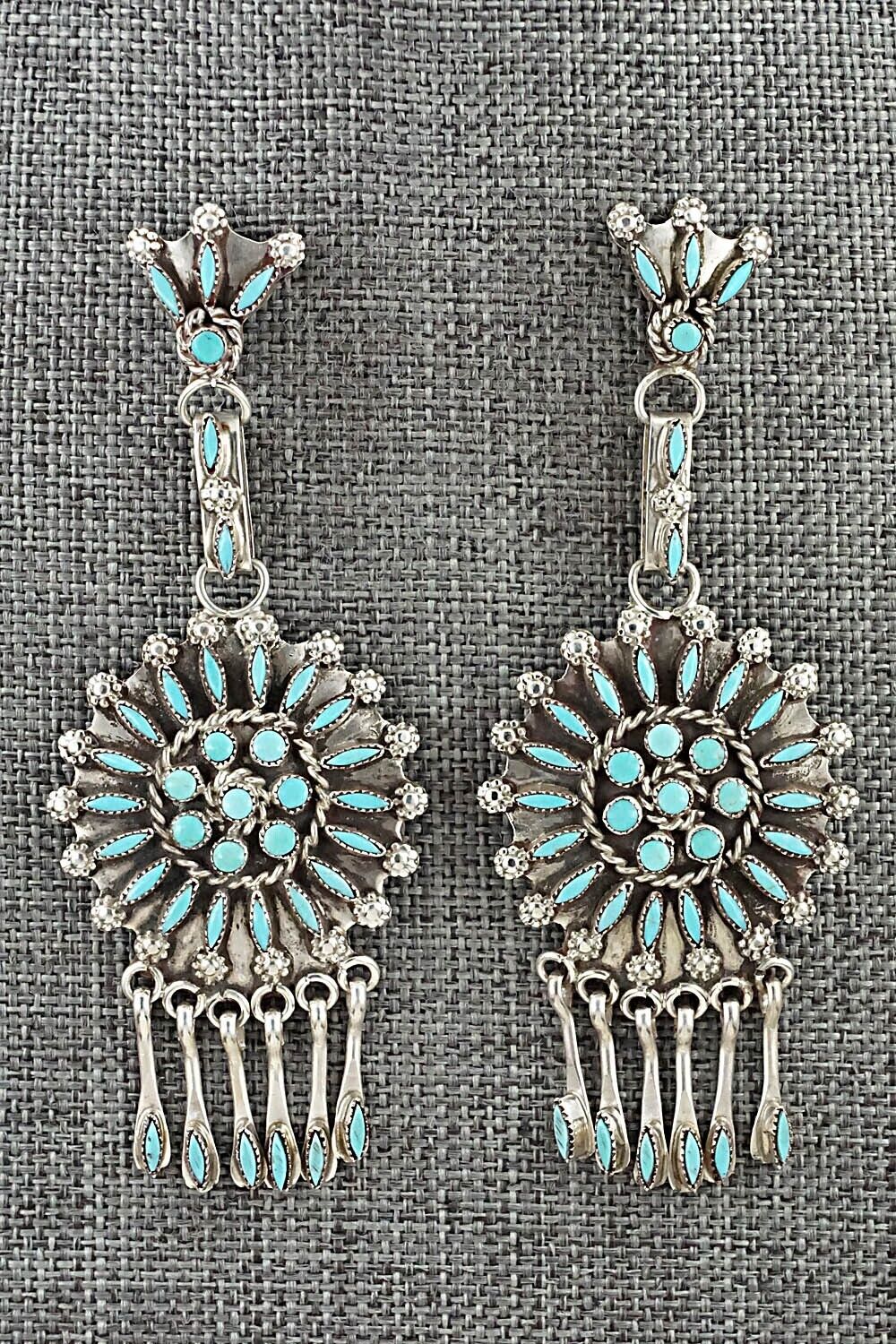 Turquoise & Sterling Silver Squash Blossom Set - Merlinda Chavez