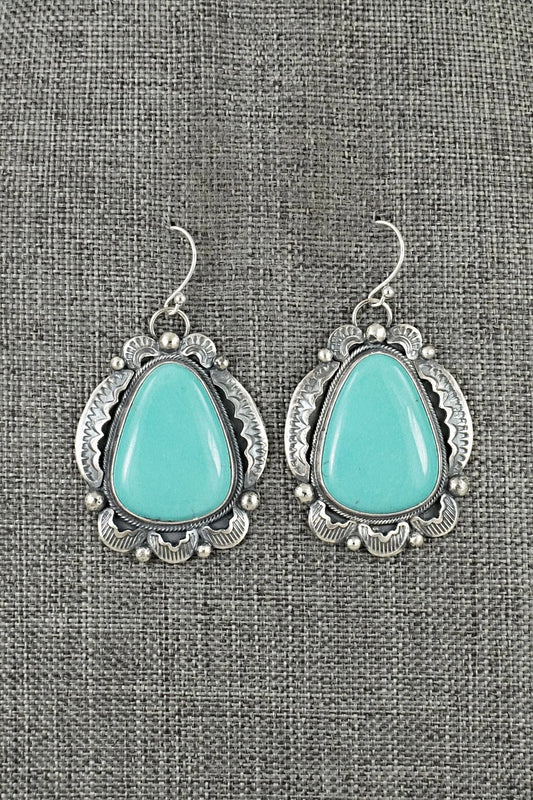Turquoise & Sterling Silver Earrings - Jackson Hoskie