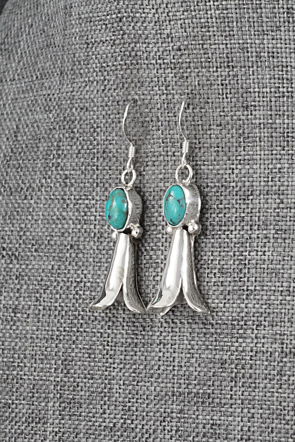 Turquoise & Sterling Silver Earrings - Robinson Martinez