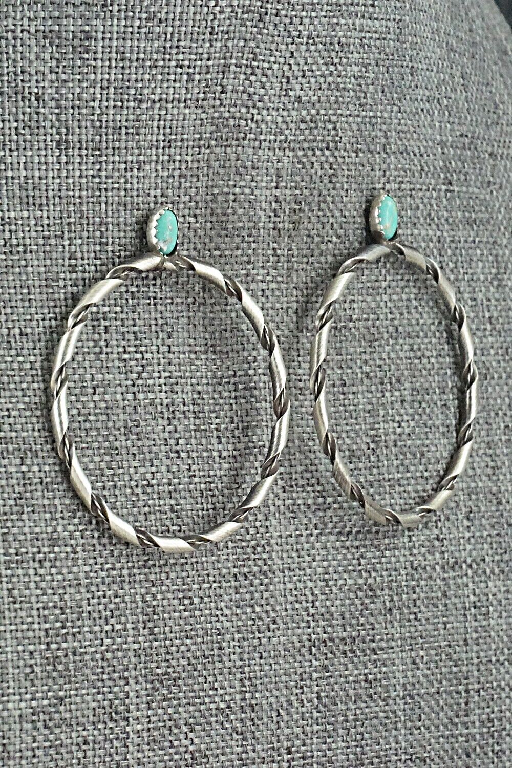 Turquoise & Sterling Silver Earrings - Nashina Tsosie